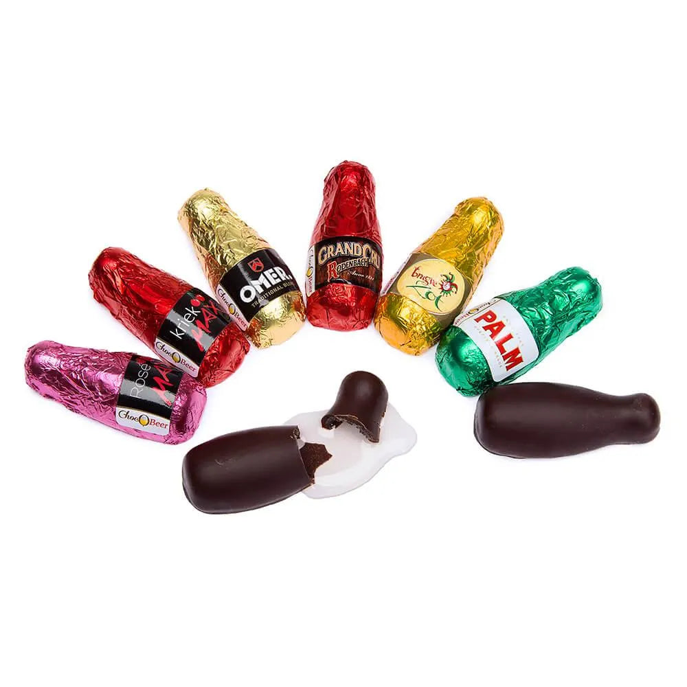 Bee International Beer Filled Dark Chocolate Bottles - Assorted: 6-Piece Gift Box