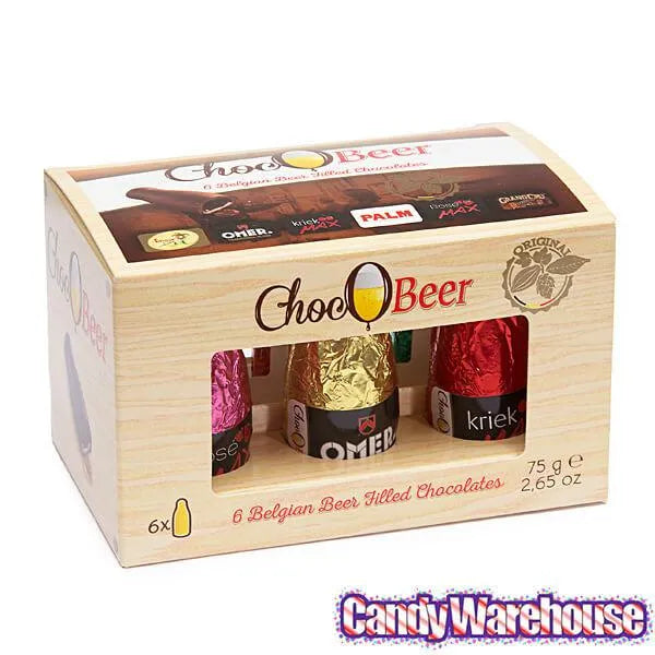 Bee International Beer Filled Dark Chocolate Bottles - Assorted: 6-Piece Gift Box