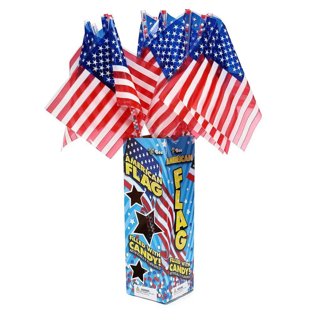 Bee International Candy Filled American Flags: 18-Piece Box