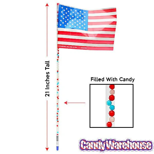 Bee International Candy Filled American Flags: 18-Piece Box