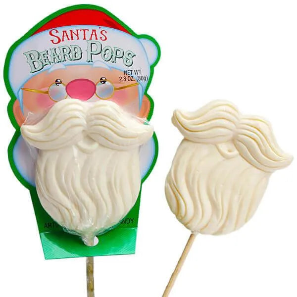 Bee International Christmas Santa Beard Pops: 12-Piece Display