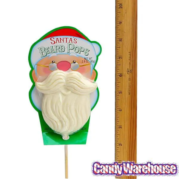 Bee International Christmas Santa Beard Pops: 12-Piece Display