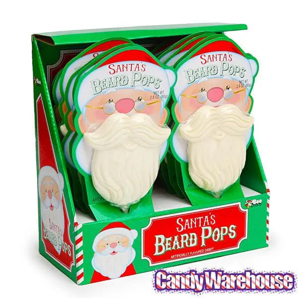 Bee International Christmas Santa Beard Pops: 12-Piece Display