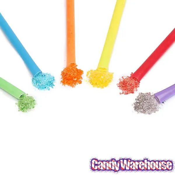 Bee International Color Your Mouth Candy Powder Filled Straws: 12-Piece Display