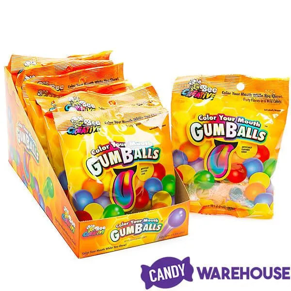 Bee International Color Your Mouth Gumballs: 12-Piece Display