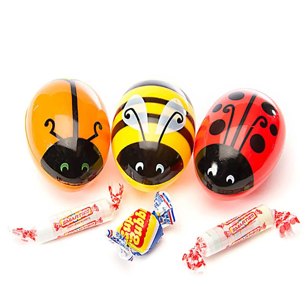 Bee International Critter Plastic Easter Eggs with Candy: 12-Piece Pack