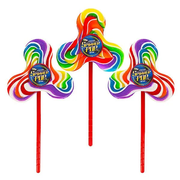 Bee International Fidget Spinner 3-Ounce Rainbow Swirl Pops: 12-Piece Display