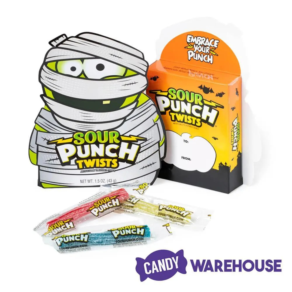 Bee International Halloween Boxes with Smarties, Sour Punch Twists, and Warheads: 12-Piece Box