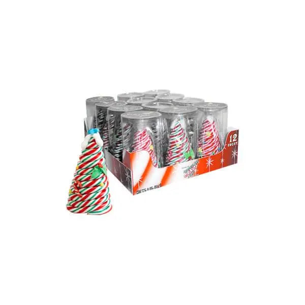 Bee International Hand Decorated Candy Cane Christmas Trees: 12-Piece Box