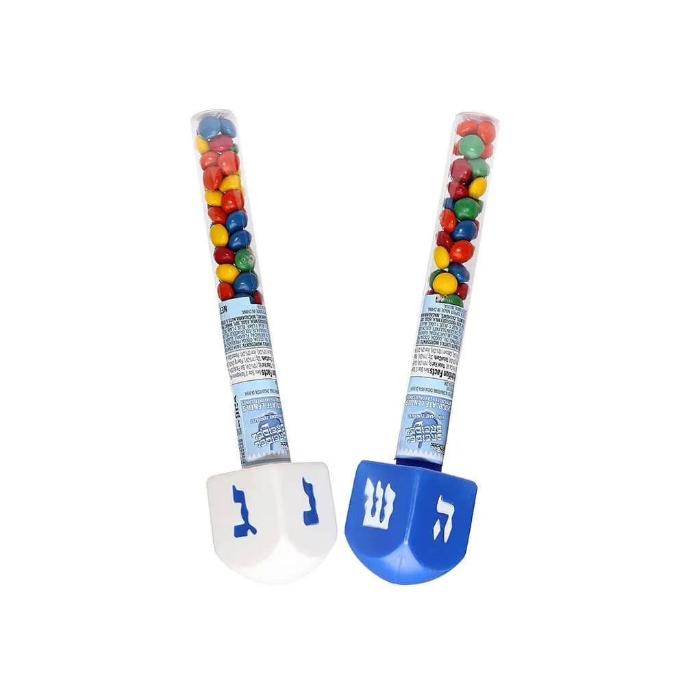 Bee International Hanukkah Dreidel Candy Tubes: 24-Piece Display