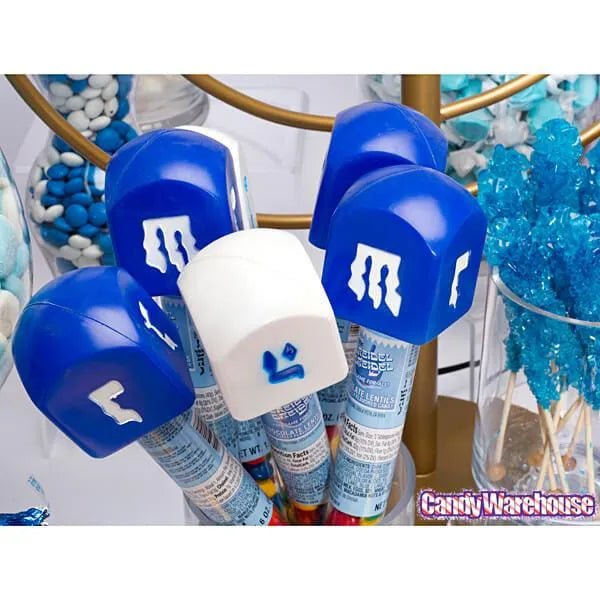 Bee International Hanukkah Dreidel Candy Tubes: 24-Piece Display