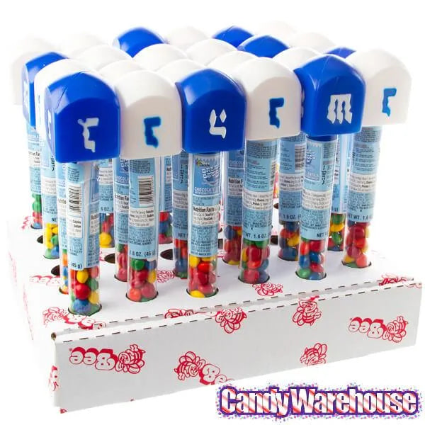 Bee International Hanukkah Dreidel Candy Tubes: 24-Piece Display