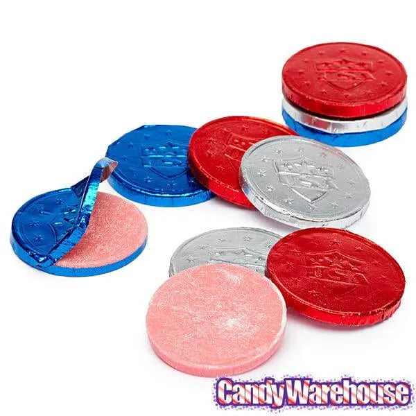 Bee International Patriotic USA Bubble Gum Coins: 100-Piece Bag