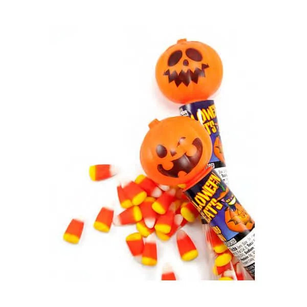 Bee International Pumpkin Topped Tubes with Candy Corn: 24-Piece Box