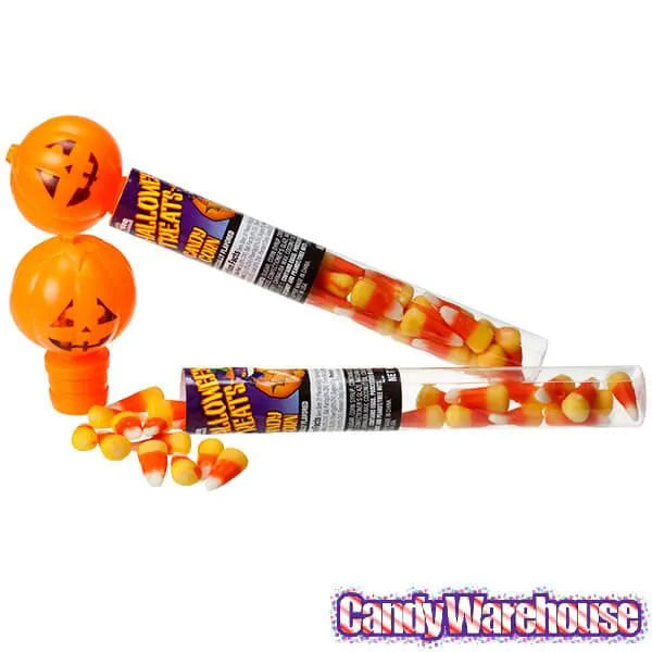 Bee International Pumpkin Topped Tubes with Candy Corn: 24-Piece Box