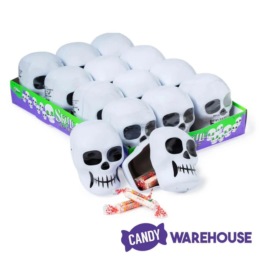 Bee International Skull Tins with Smarties: 12-Piece Box