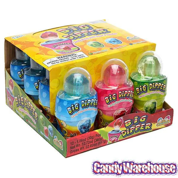 Big Dipper Candy Rings with Sour Powder: 12-Piece Box