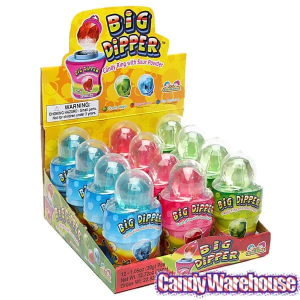 Big Dipper Candy Rings with Sour Powder: 12-Piece Box