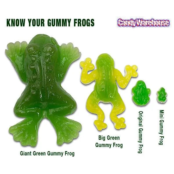 Big Green Gummy Frogs Candy: 5LB Bag