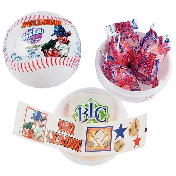 Big League Bubble Gum Baseball Packs: 12-Piece Display