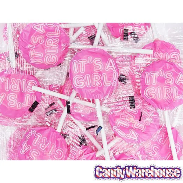 Birth Announcement Lollipops - Girl Pink: 25-Piece Bag