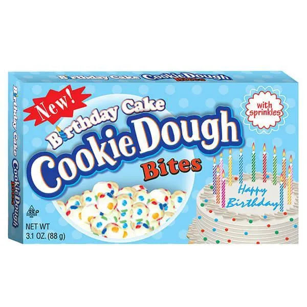 Birthday Cake Cookie Dough Bites Candy Theater Size Packs: 12-Piece Box