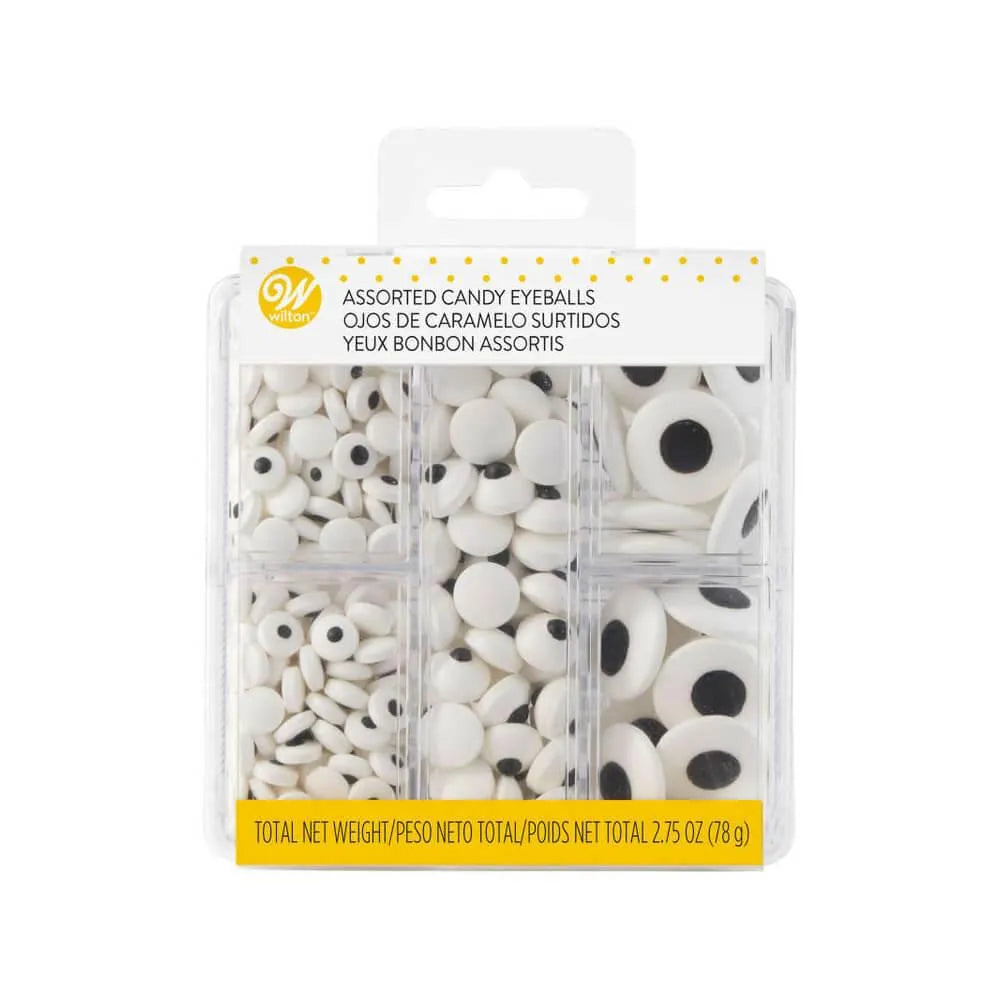 Black and White Candy Eyeball Sprinkles: 2.75-Ounce Box