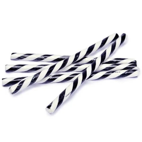 Black & White Peppermint Hard Candy Sticks: 100-Piece Box