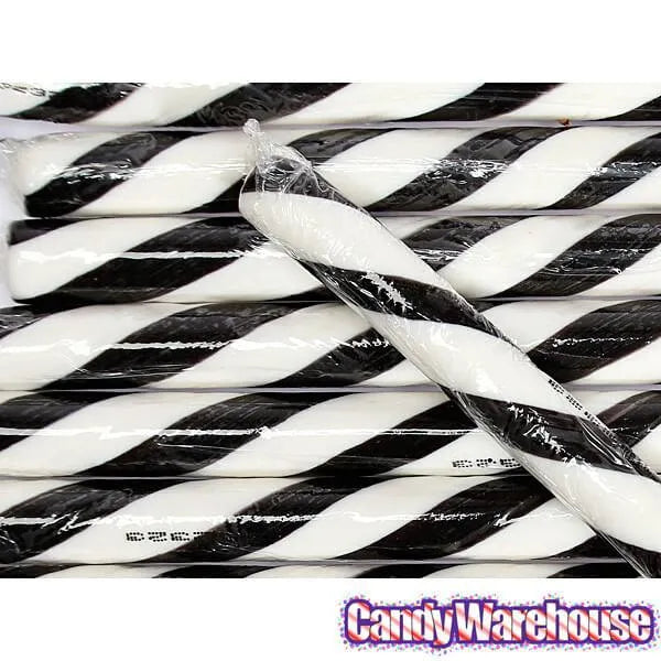 Black & White Peppermint Hard Candy Sticks: 100-Piece Box