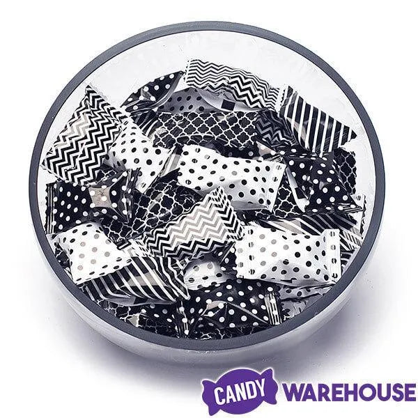 Black & White Wrapped Butter Mint Creams: 300-Piece Case