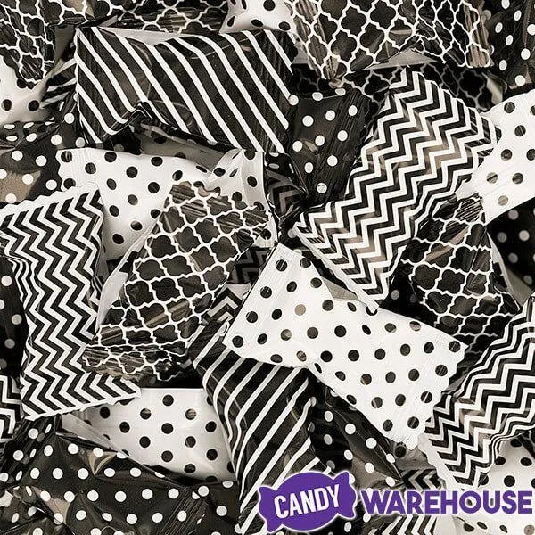 Black & White Wrapped Butter Mint Creams: 300-Piece Case