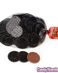 Black Foiled Milk Chocolate Coins: 1LB Bag