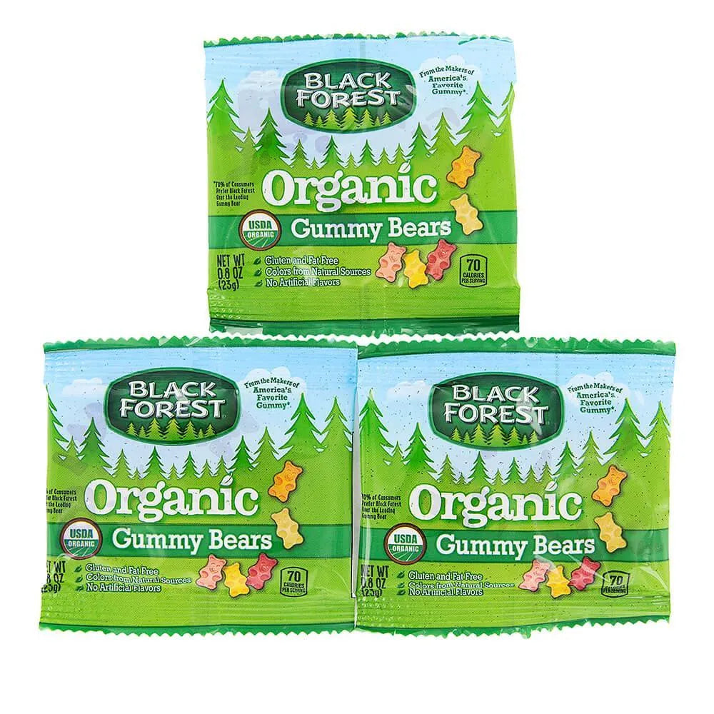 Black Forest Organic Gummy Bears Snack Packs: 65-Piece Box