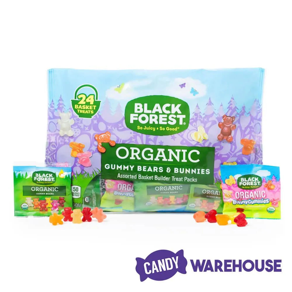 Black Forest Organic Gummy Candy Snack Packs Easter Mix: 24-Piece Bag