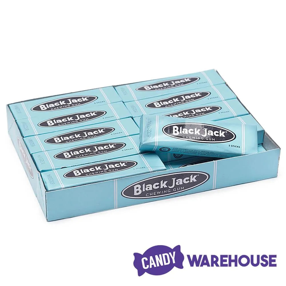 Black Jack Licorice Chewing Gum 5-Stick Packs: 20-Piece Box