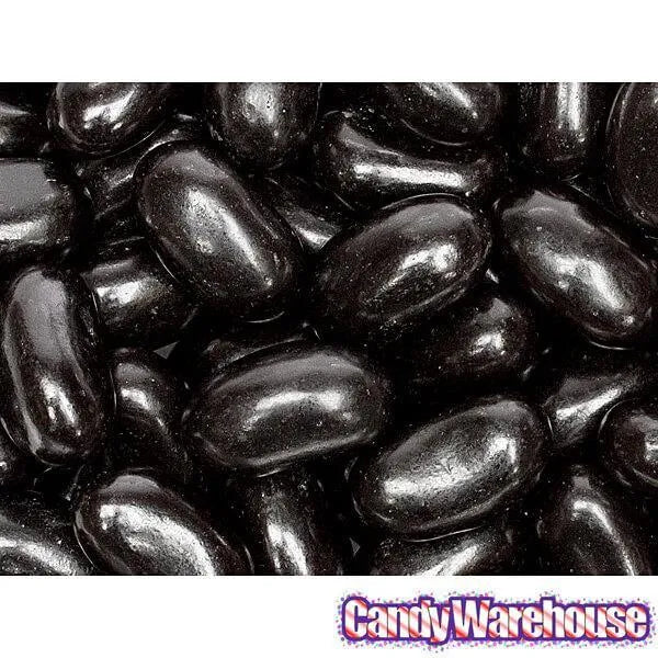 Black Licorice Jelly Beans Candy: 5LB Bag