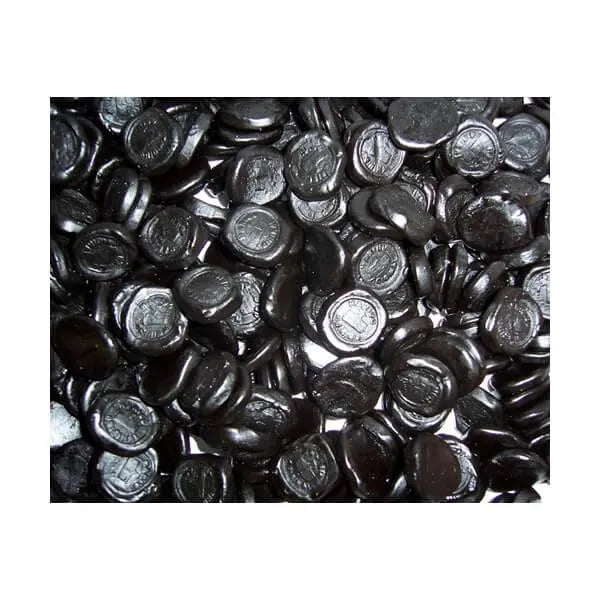 Black Licorice Pontefract Cakes Candy: 3KG Box