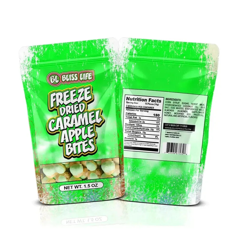 Bliss Life Freeze Dried Caramel Apple Candy Bags: 12-Piece Case