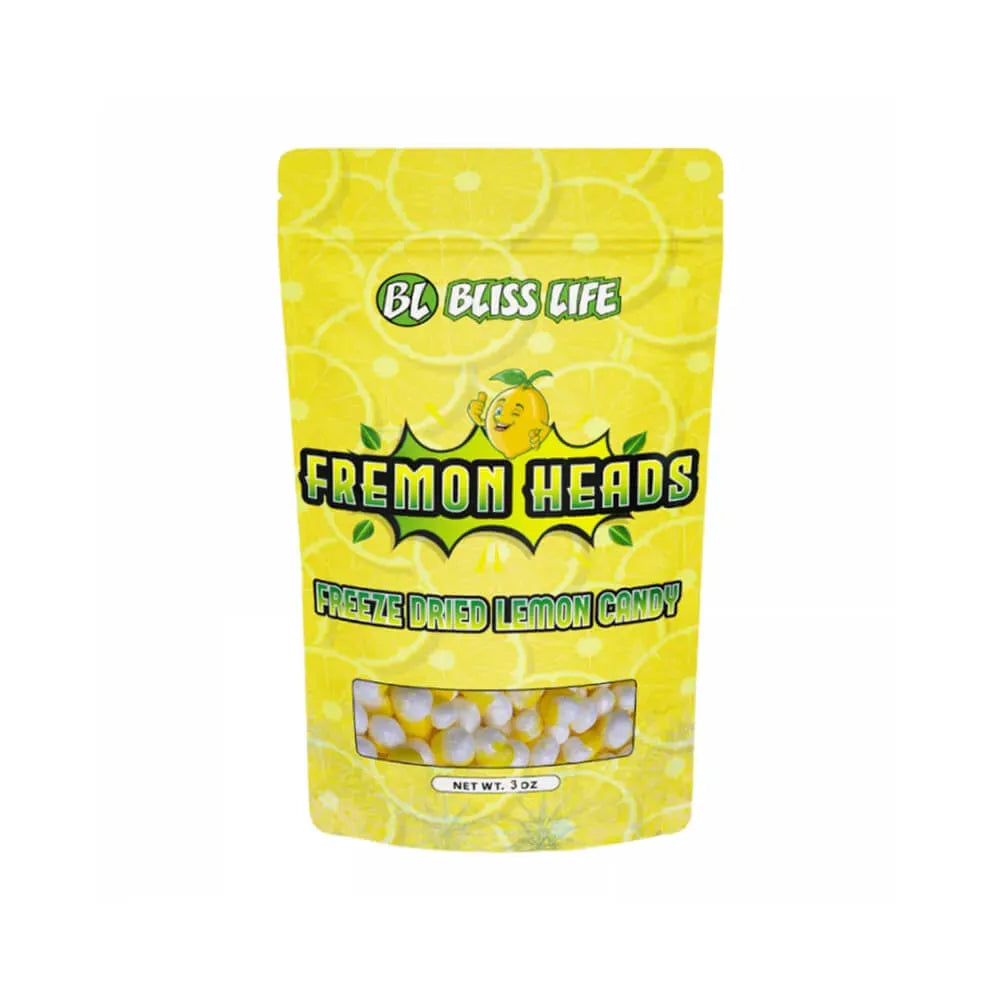 Bliss Life Fremon Heads Freeze Dried Lemon Candy: 25-Piece Case