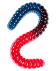 Blue & Red 2LB Giant Gummy Worm: 10-Piece Case