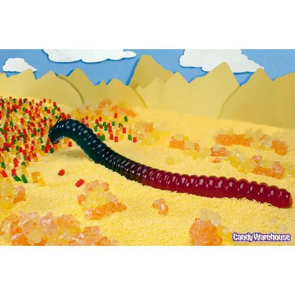 Blue & Red 2LB Giant Gummy Worm: 10-Piece Case