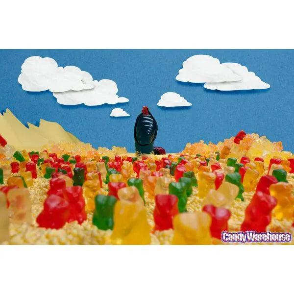 Blue & Red 2LB Giant Gummy Worm: 10-Piece Case