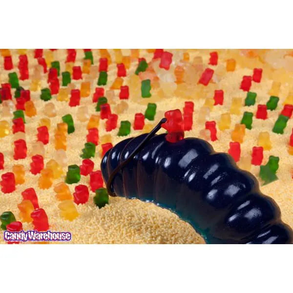 Blue & Red 2LB Giant Gummy Worm: 10-Piece Case