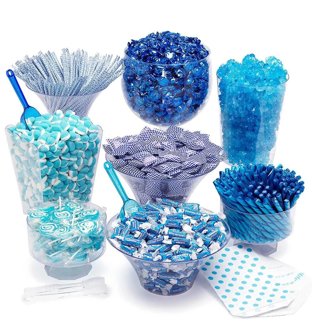 Blue Candy Buffet Kit: 25 to 50 Guests