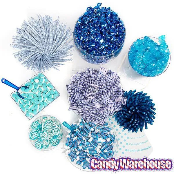 Blue Candy Buffet Kit: 25 to 50 Guests