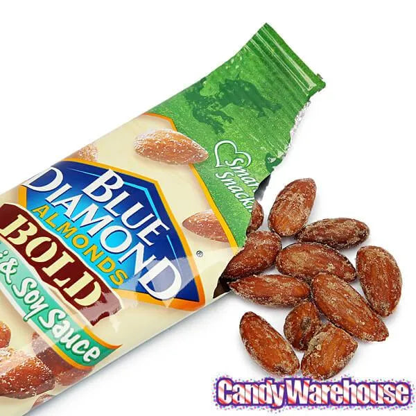 Blue Diamond Wasabi and Soy Sauce Almonds 1.5-Ounce Bags: 12-Piece Box