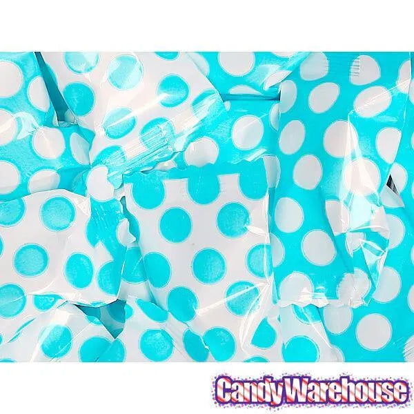 Blue Polka Dots Wrapped Butter Mint Creams: 300-Piece Case