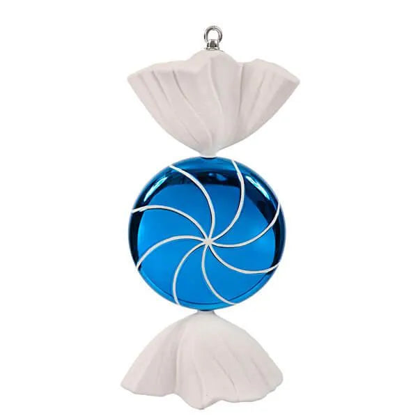 Blue Swirl Candy Ornament - 18.5 Inch