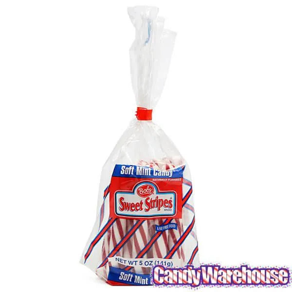 Bobs Sweet Stripes Mint Soft Candy Sticks Bundles: 28-Piece Display