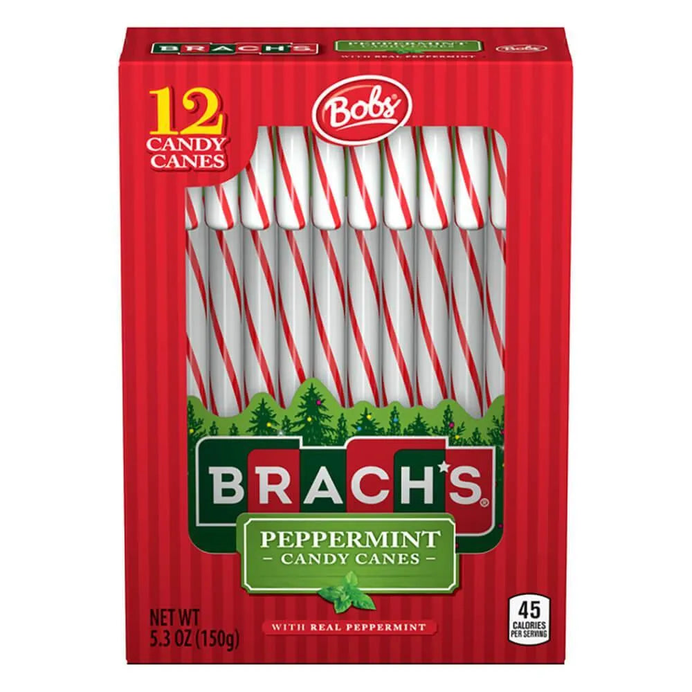 Bobs Sweet Stripes Red and White Peppermint Candy Canes: 12-Piece Box